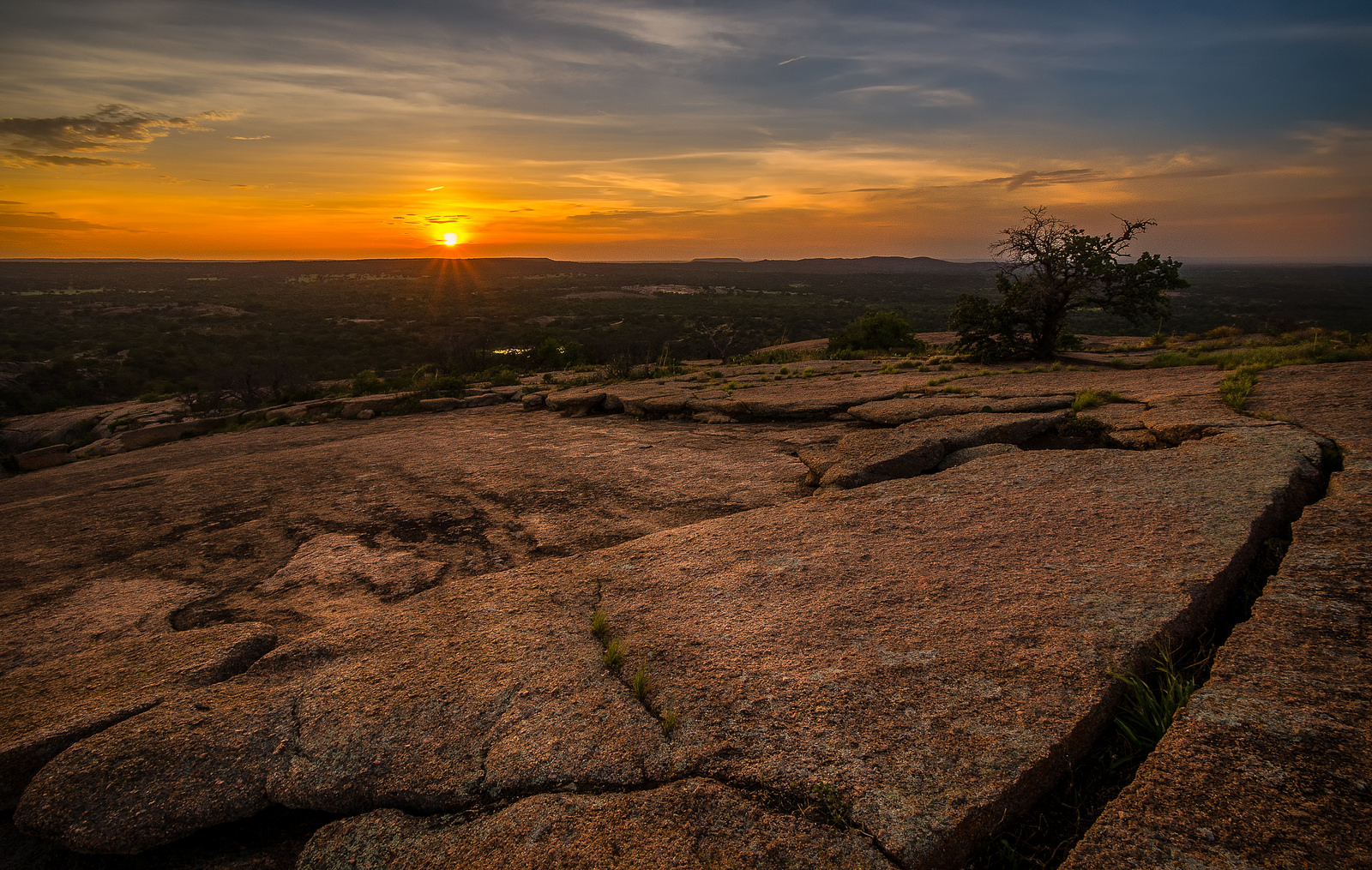 Enchanted Rock Summit Sunset in Texas