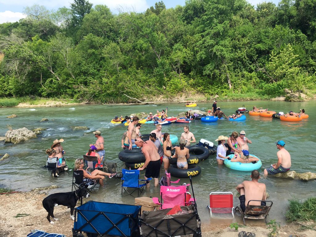 Relaxing and Tubing San Marcos River