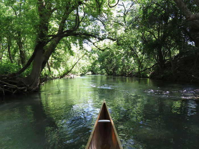Peaceful Canoe Ride on San Marcos River